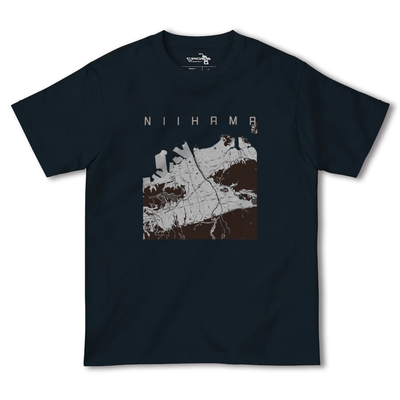 【新居浜(愛媛県)】地図柄ヘビーウェイトTシャツ