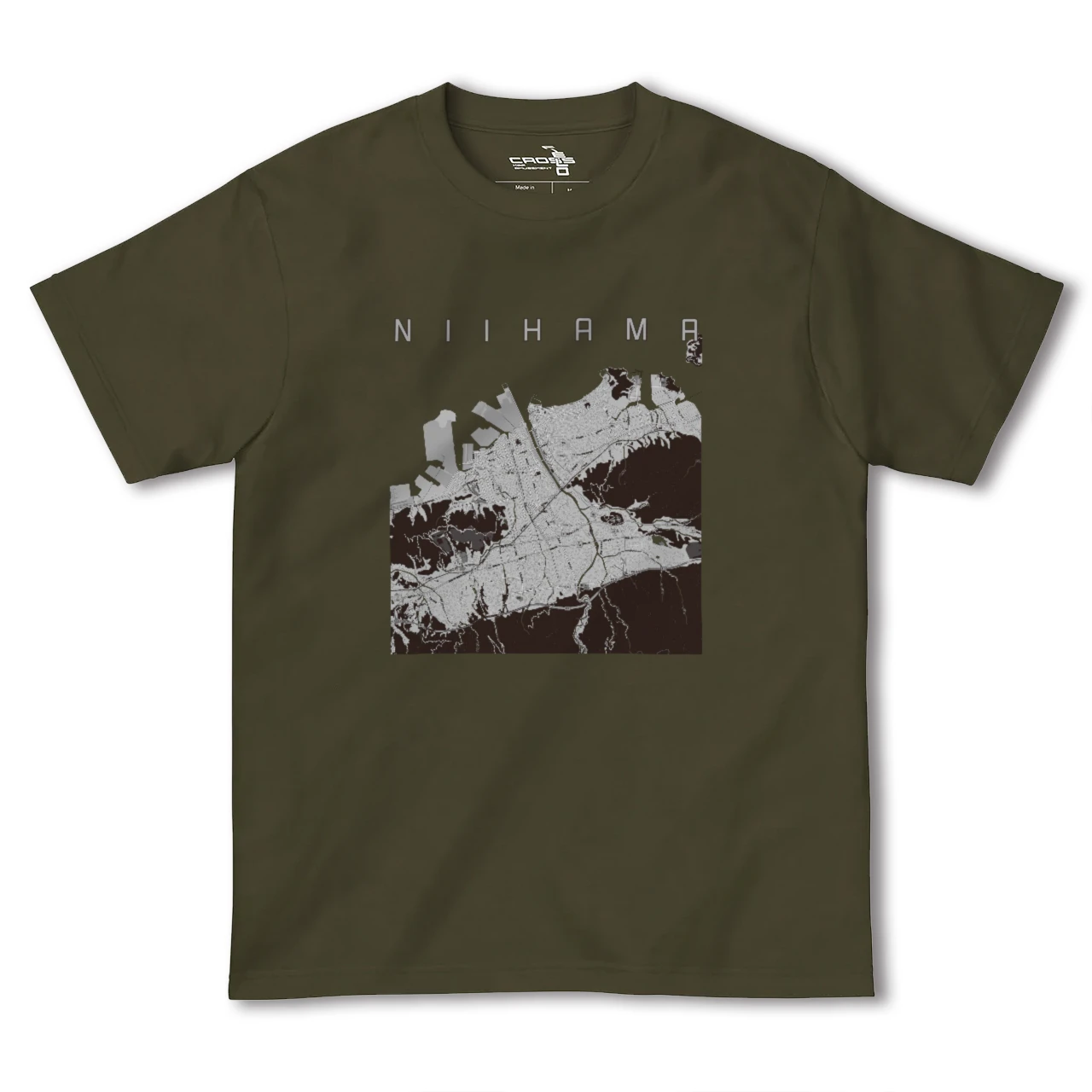 【新居浜(愛媛県)】地図柄ヘビーウェイトTシャツ