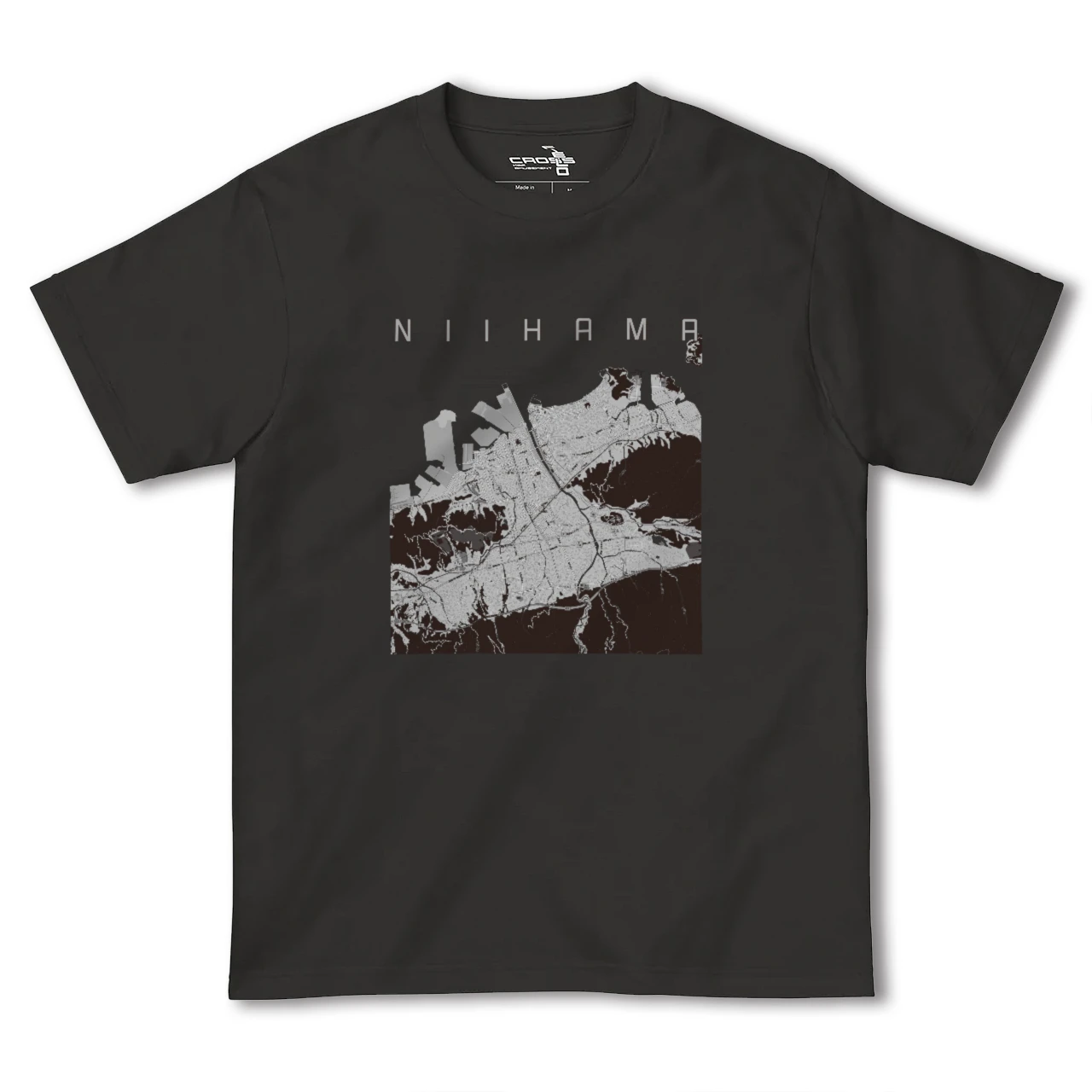 【新居浜(愛媛県)】地図柄ヘビーウェイトTシャツ