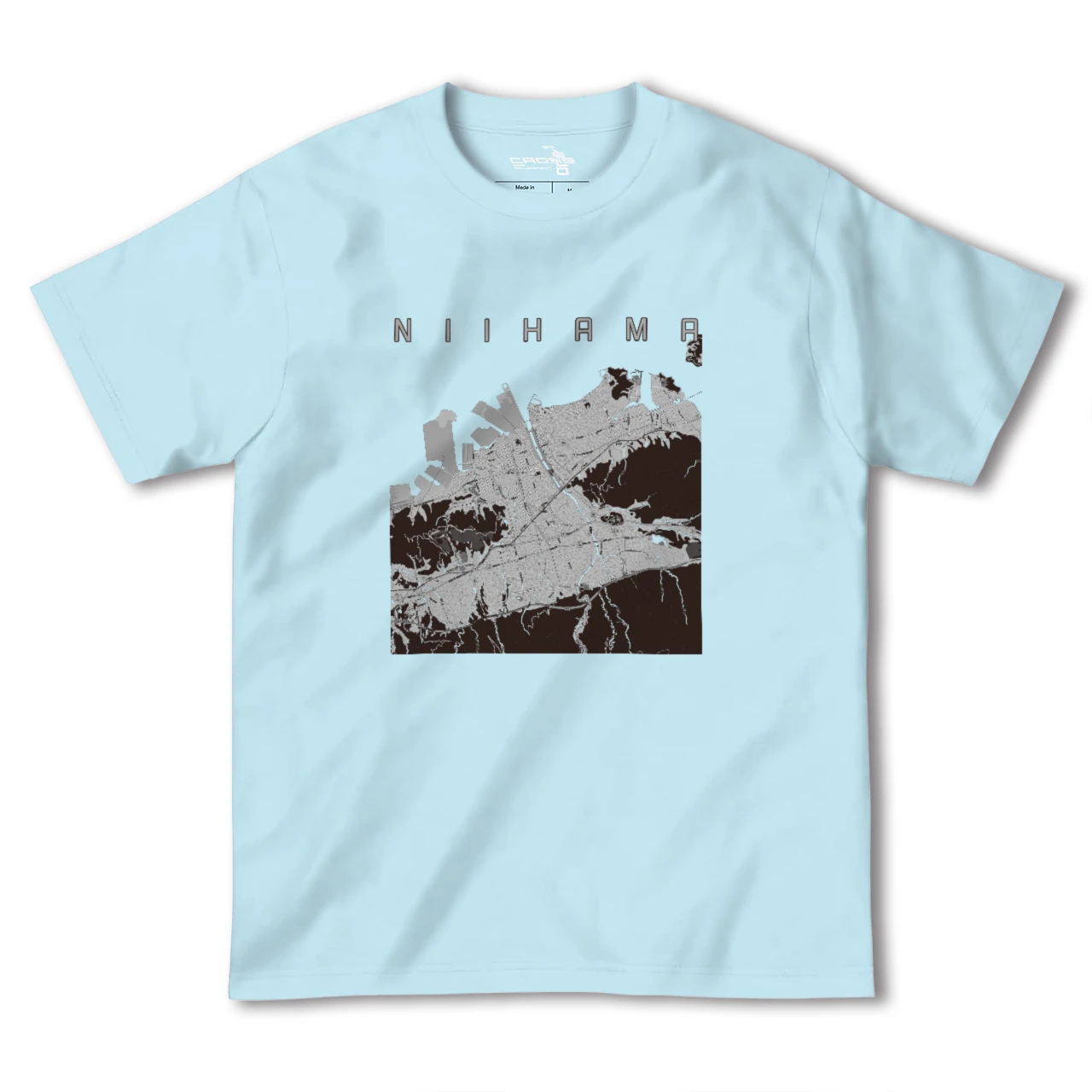 【新居浜(愛媛県)】地図柄ヘビーウェイトTシャツ