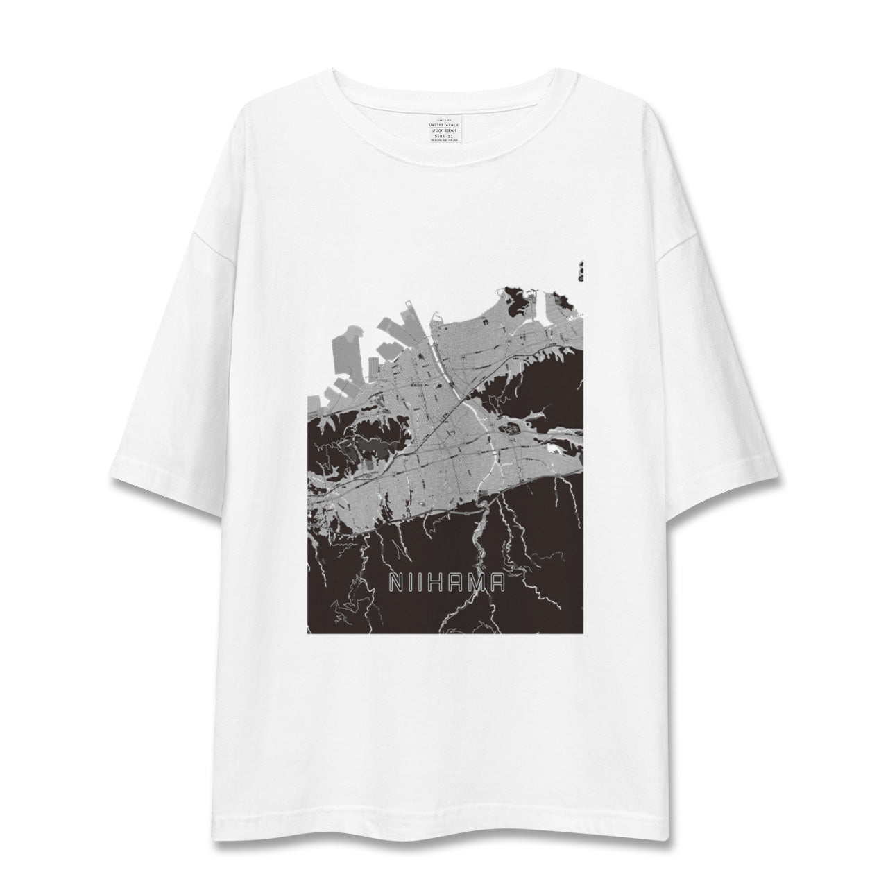 【新居浜(愛媛県)】地図柄ビッグシルエットTシャツ