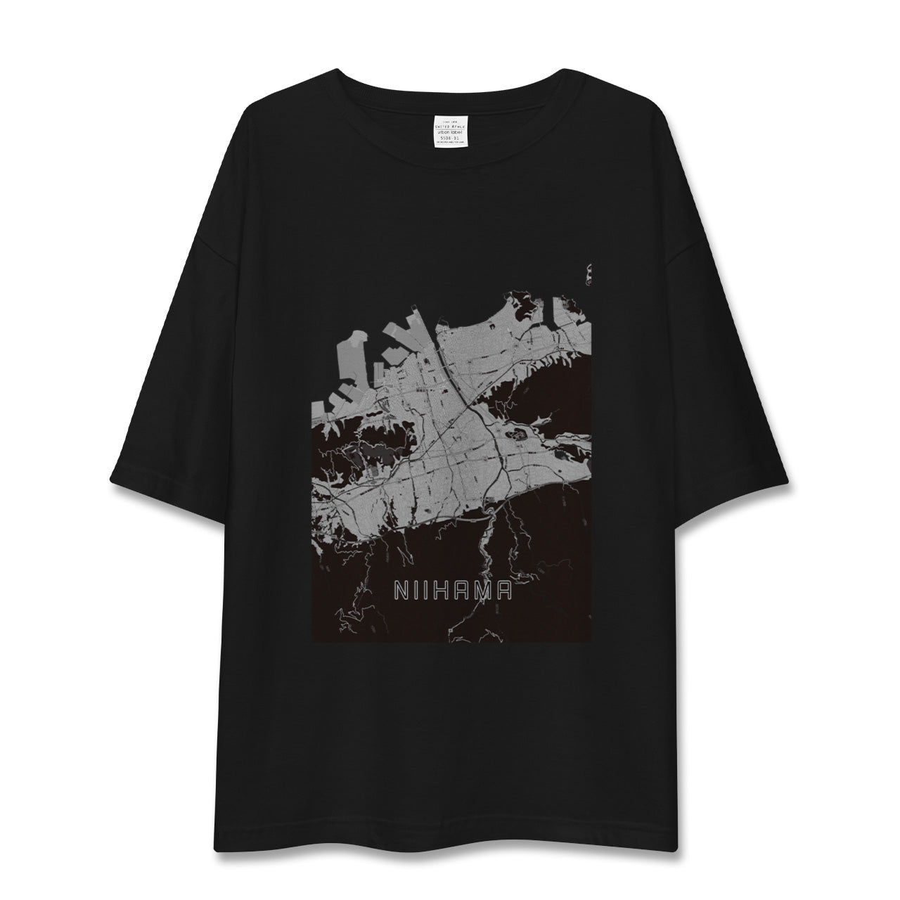 【新居浜(愛媛県)】地図柄ビッグシルエットTシャツ