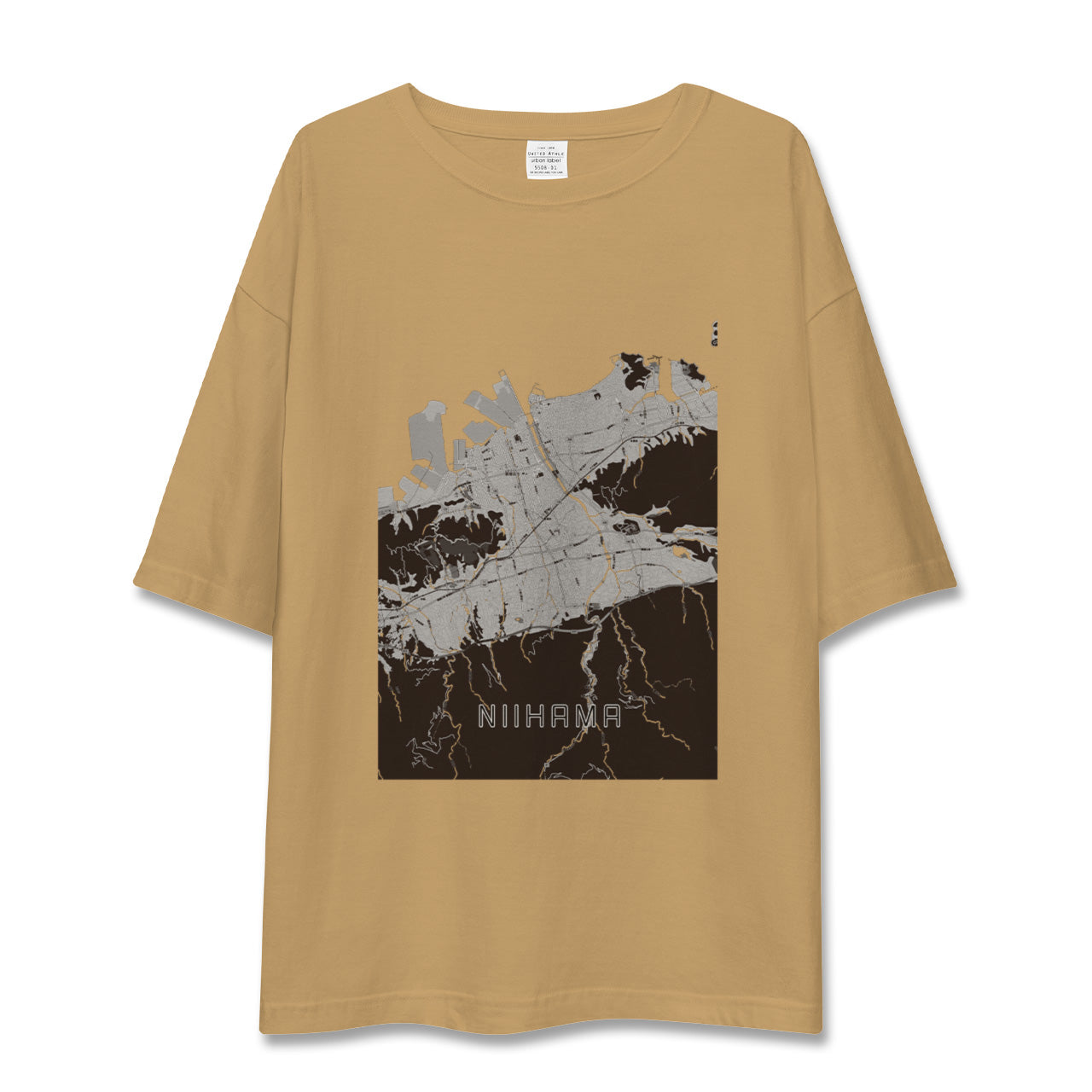 【新居浜(愛媛県)】地図柄ビッグシルエットTシャツ