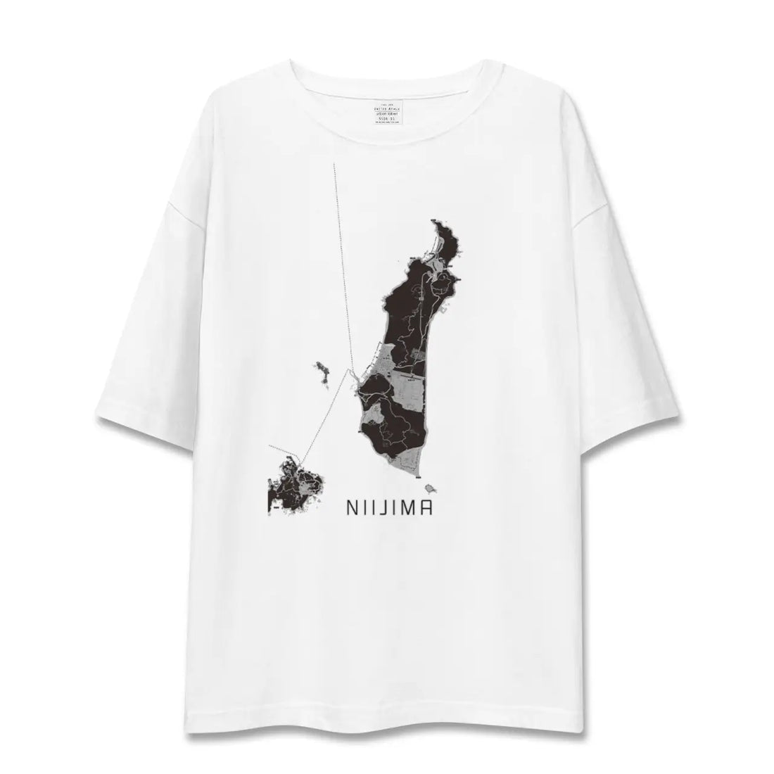 【新島(東京都)】地図柄ビッグシルエットTシャツ