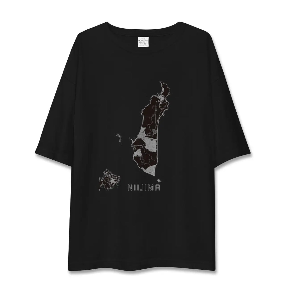 【新島(東京都)】地図柄ビッグシルエットTシャツ