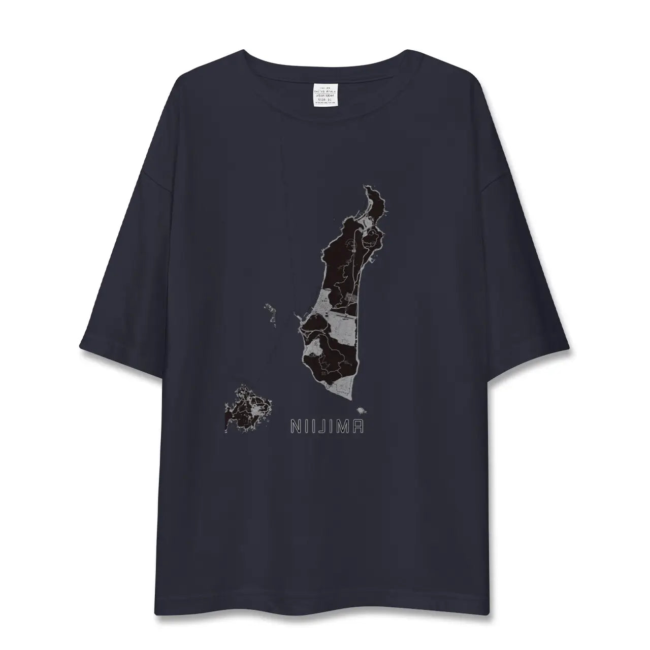 【新島(東京都)】地図柄ビッグシルエットTシャツ