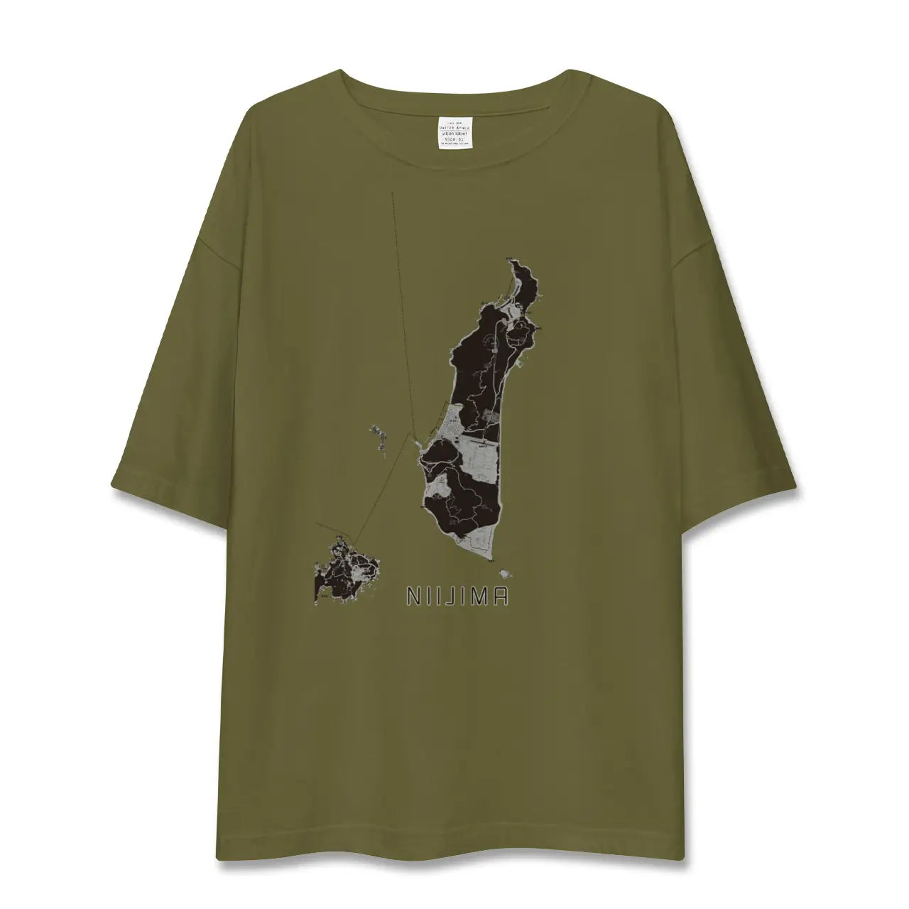 【新島(東京都)】地図柄ビッグシルエットTシャツ