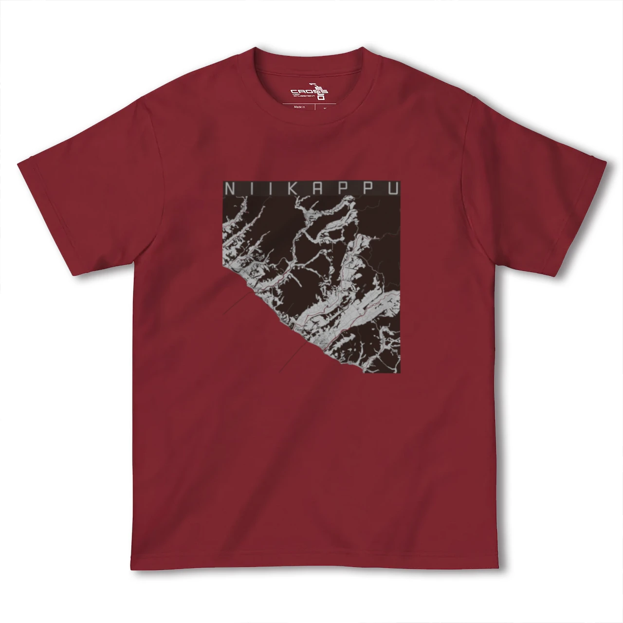 【新冠(北海道)】地図柄ヘビーウェイトTシャツ