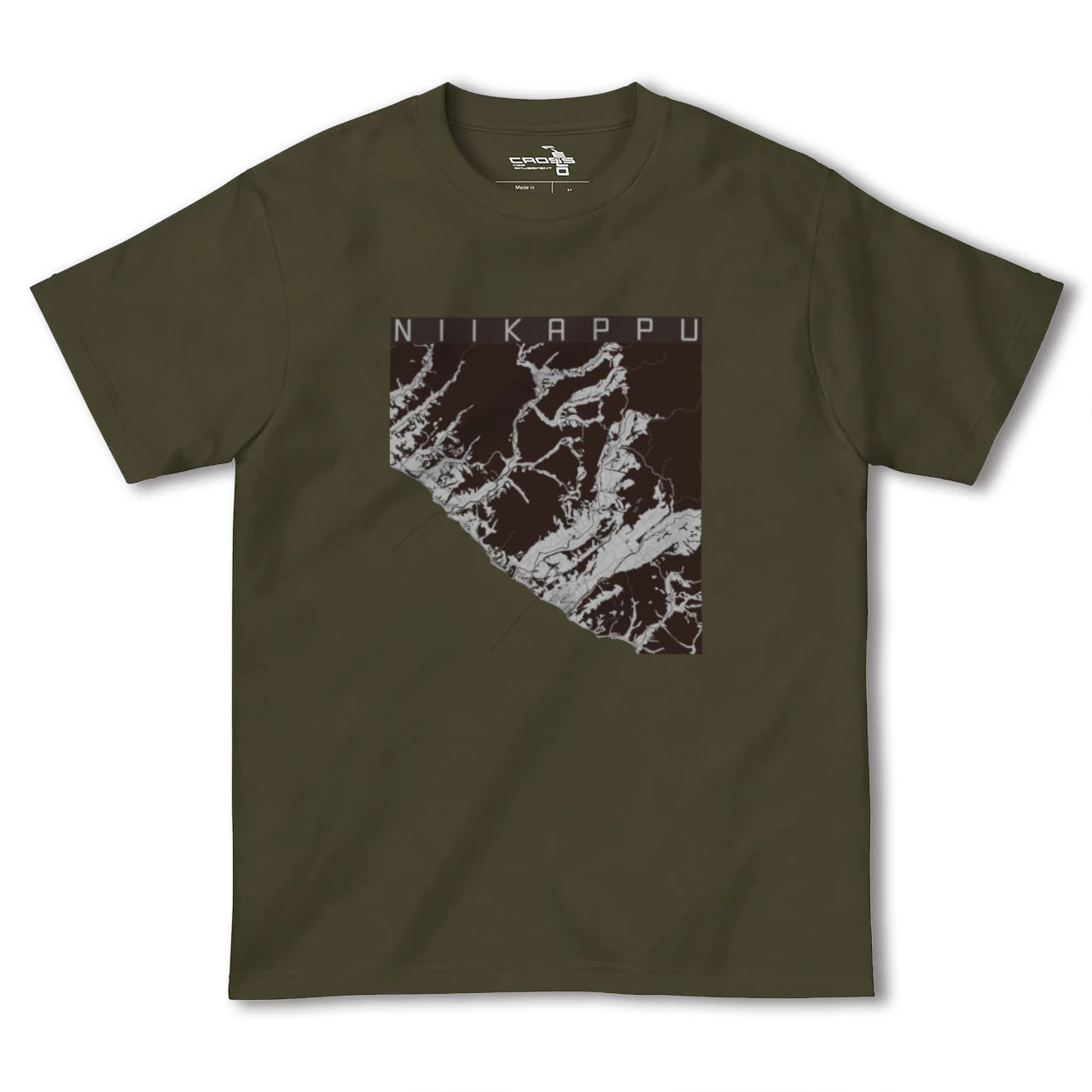 【新冠(北海道)】地図柄ヘビーウェイトTシャツ