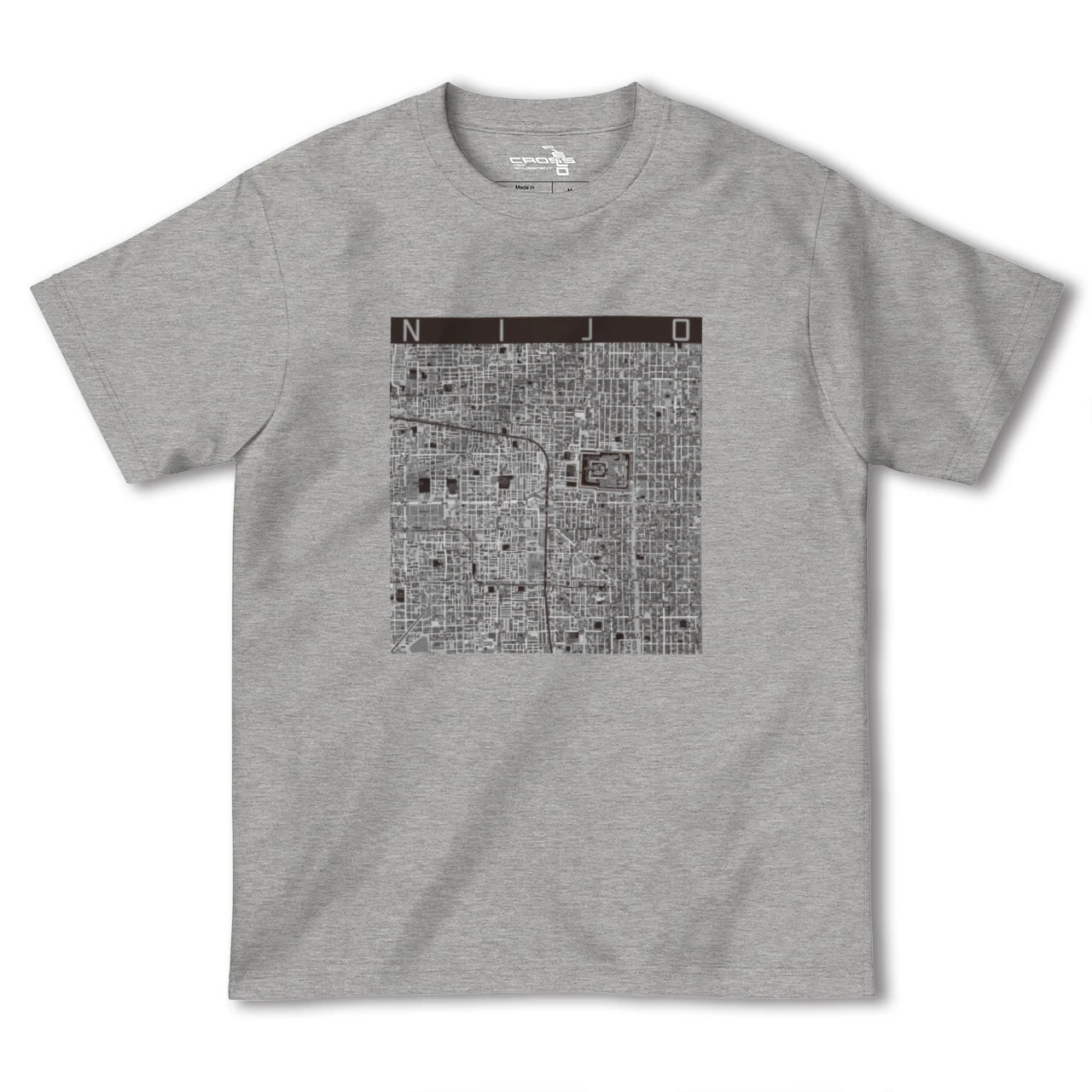 【二条(京都府)】地図柄ヘビーウェイトTシャツ