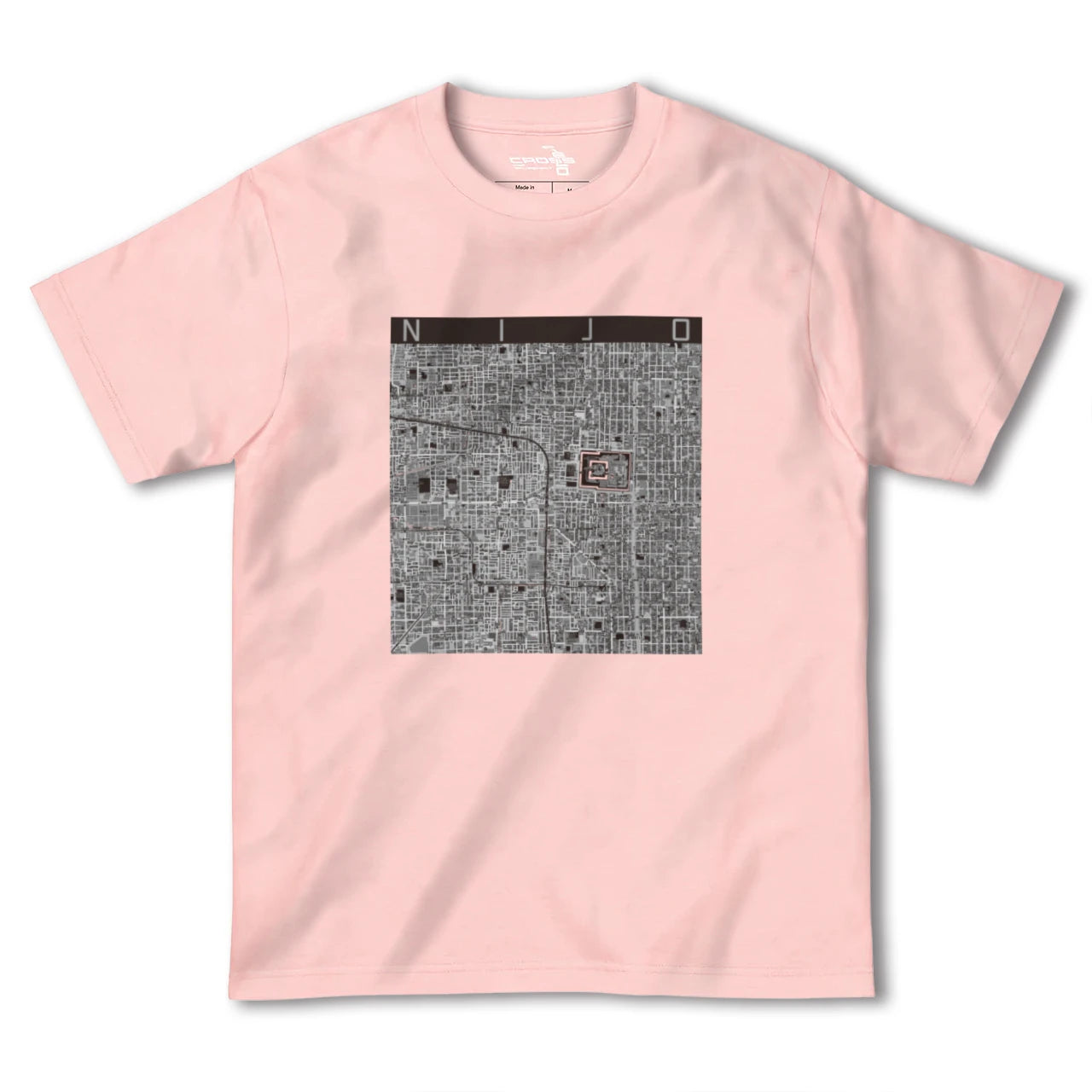 【二条(京都府)】地図柄ヘビーウェイトTシャツ