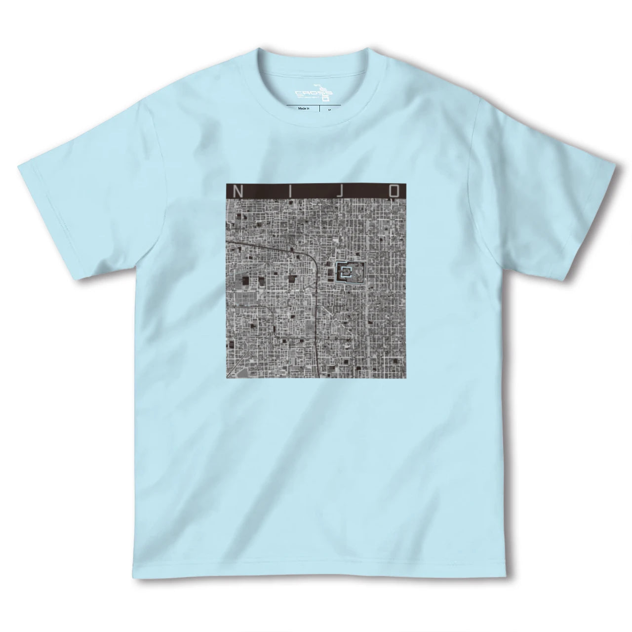 【二条(京都府)】地図柄ヘビーウェイトTシャツ