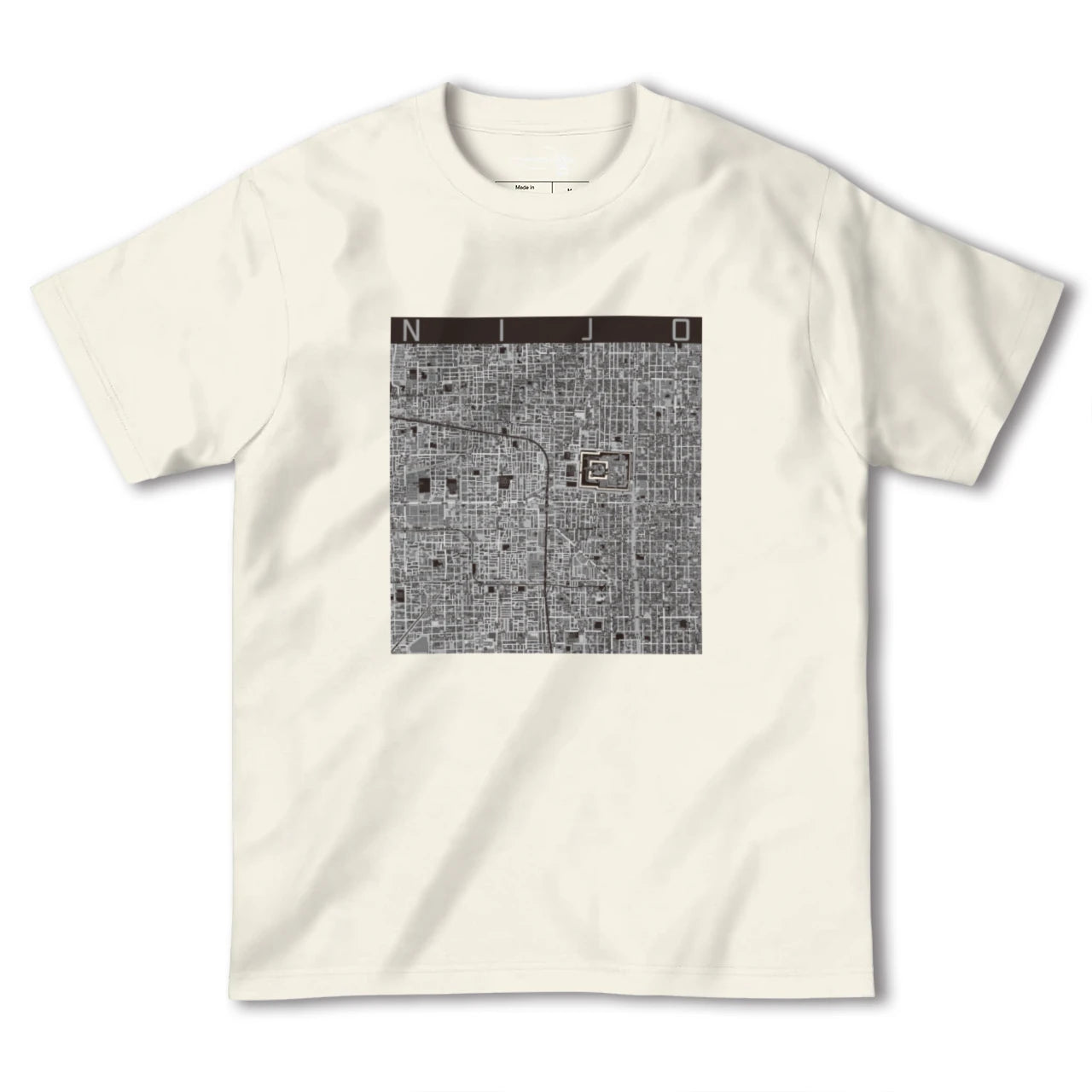 【二条(京都府)】地図柄ヘビーウェイトTシャツ