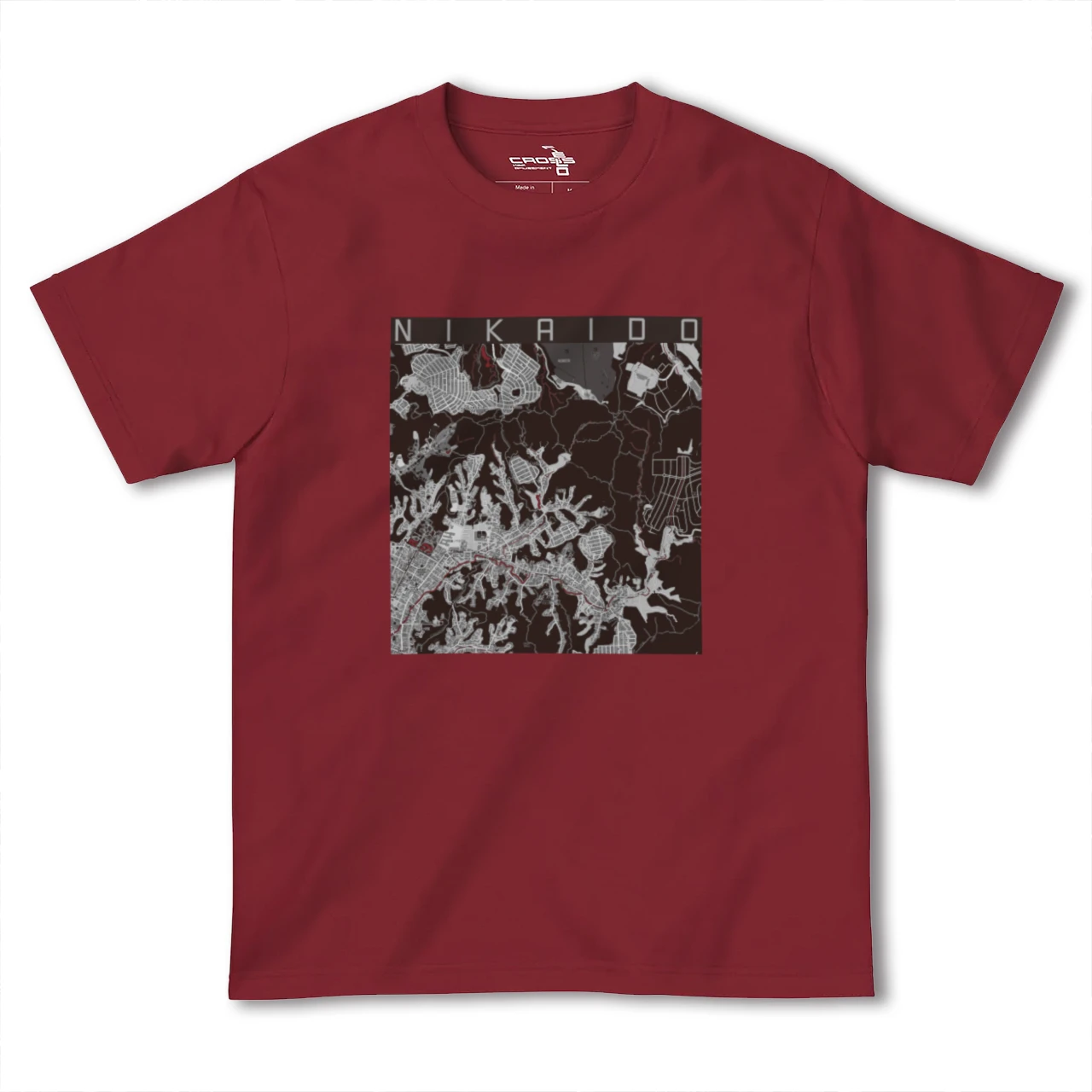 【二階堂(神奈川県)】地図柄ヘビーウェイトTシャツ