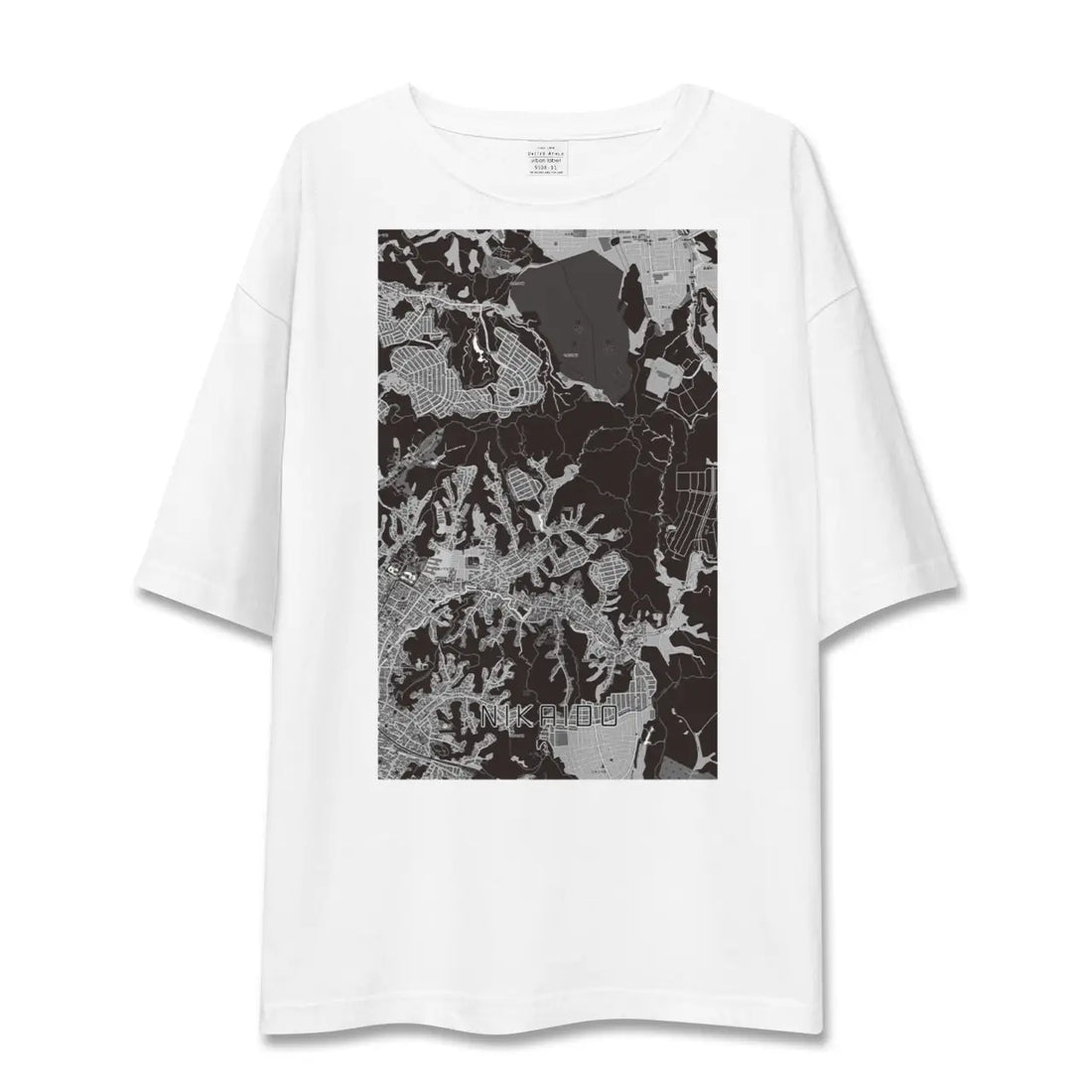 【二階堂(神奈川県)】地図柄ビッグシルエットTシャツ