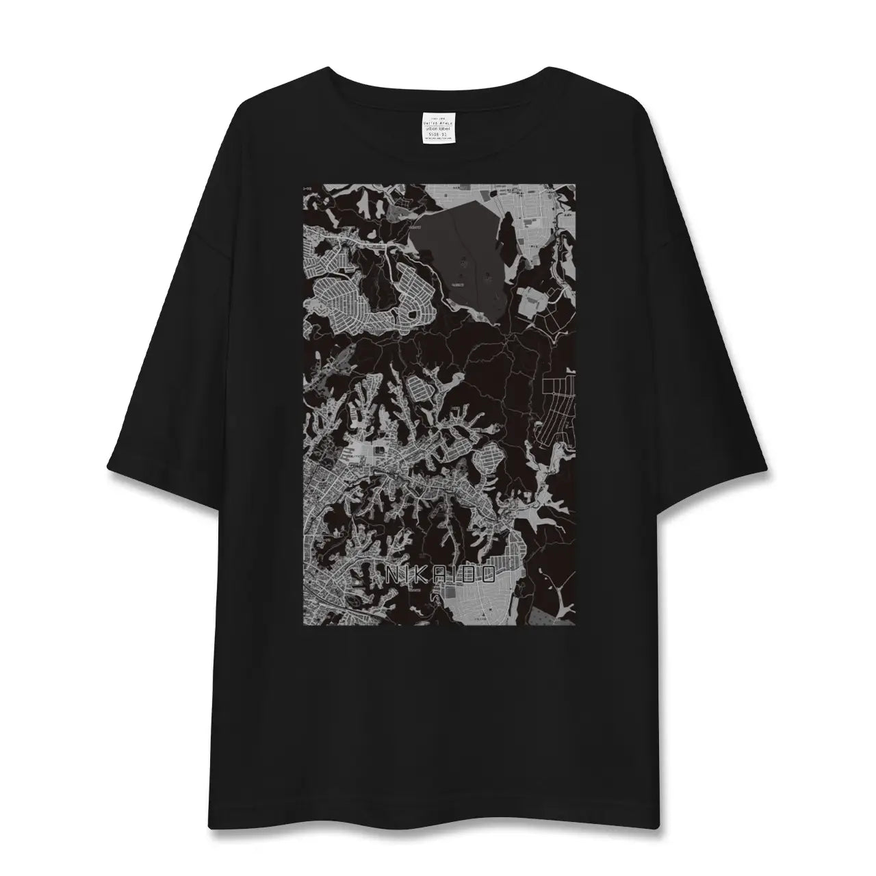 【二階堂(神奈川県)】地図柄ビッグシルエットTシャツ