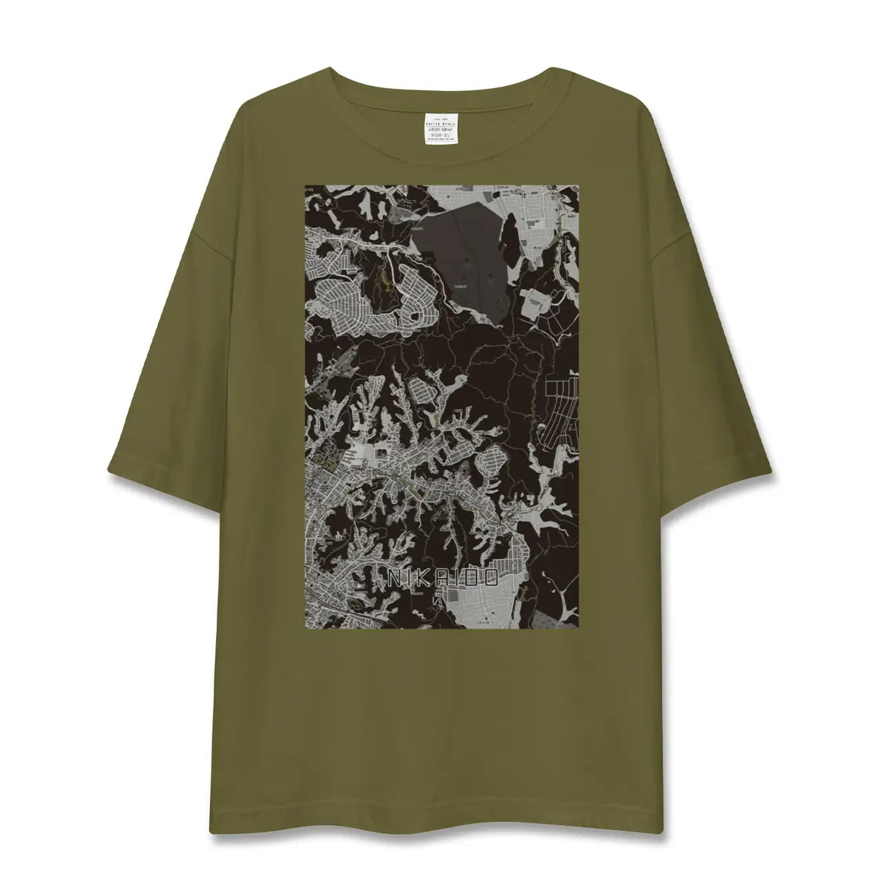 【二階堂(神奈川県)】地図柄ビッグシルエットTシャツ