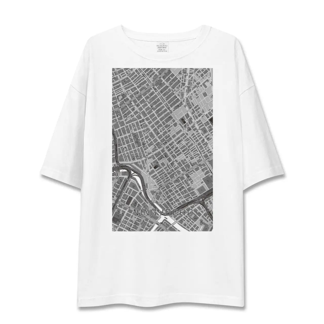 【人形町(東京都)】地図柄ビッグシルエットTシャツ