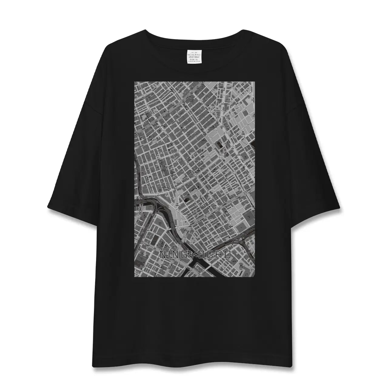 【人形町(東京都)】地図柄ビッグシルエットTシャツ