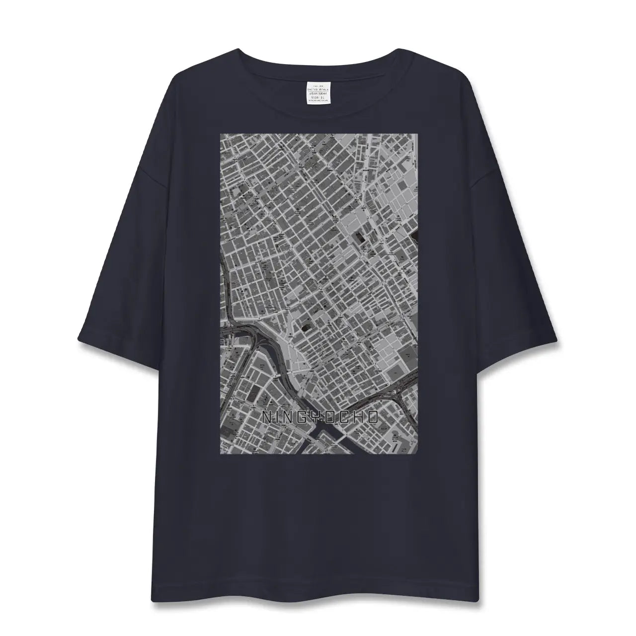 【人形町(東京都)】地図柄ビッグシルエットTシャツ