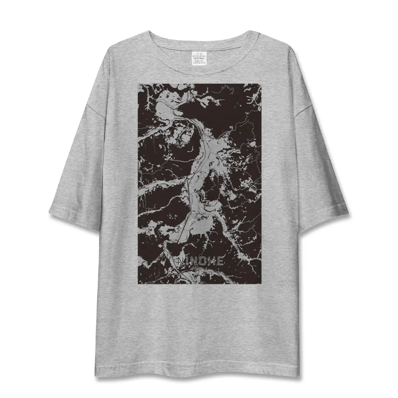【二戸(岩手県)】地図柄ビッグシルエットTシャツ