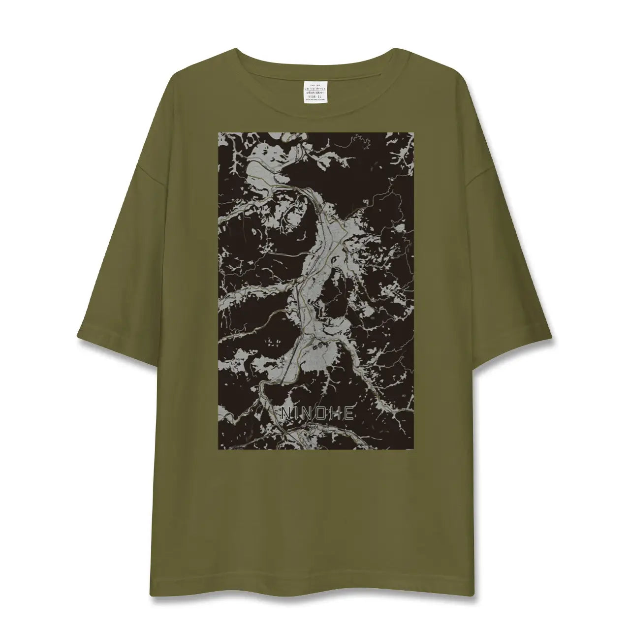 【二戸(岩手県)】地図柄ビッグシルエットTシャツ