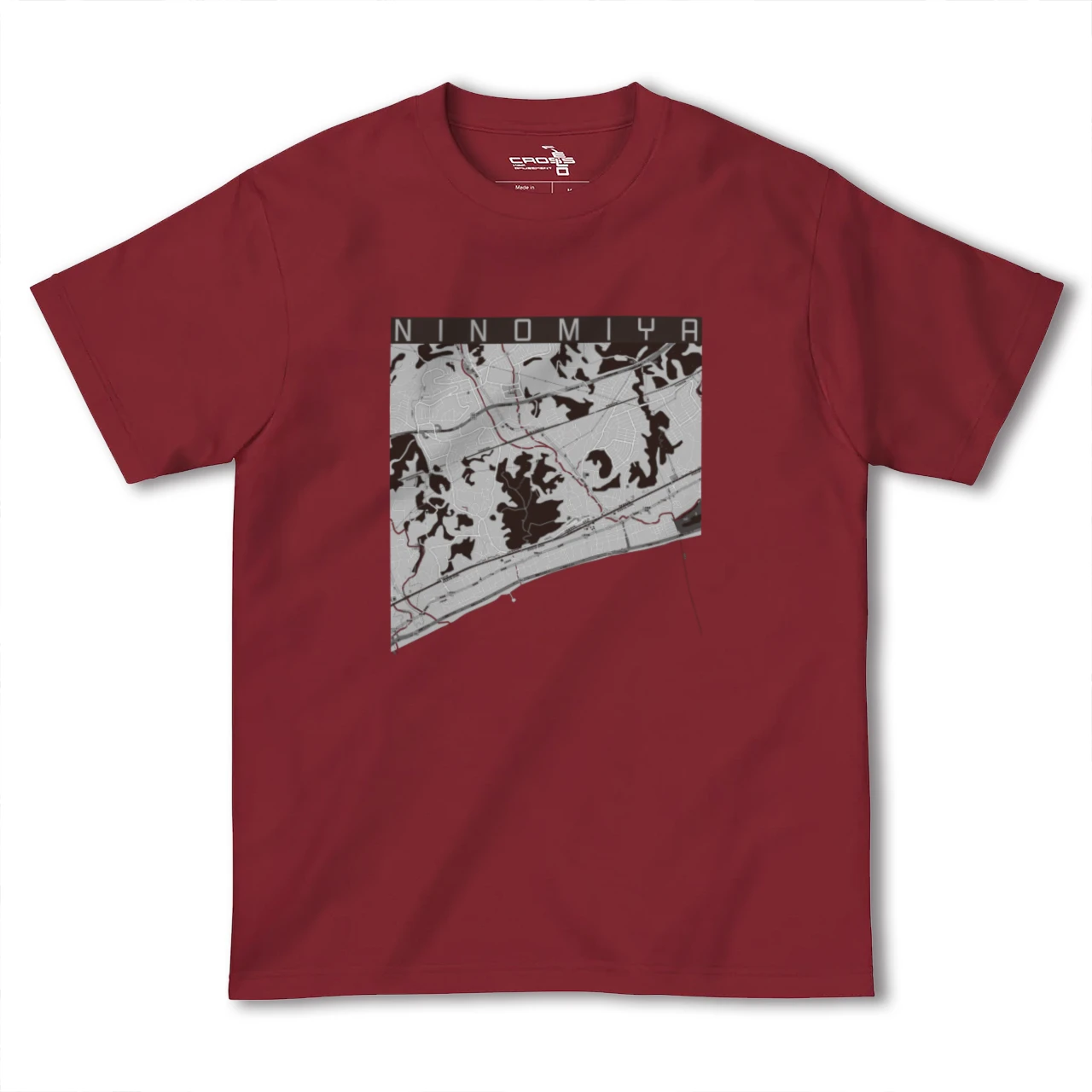 【二宮(神奈川県)】地図柄ヘビーウェイトTシャツ