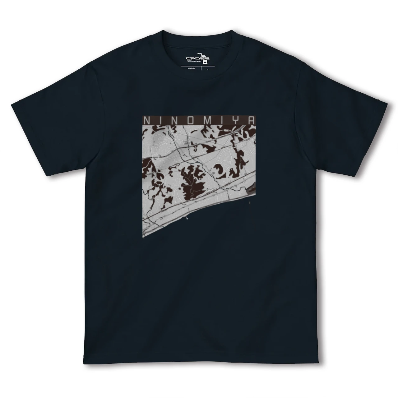 【二宮(神奈川県)】地図柄ヘビーウェイトTシャツ