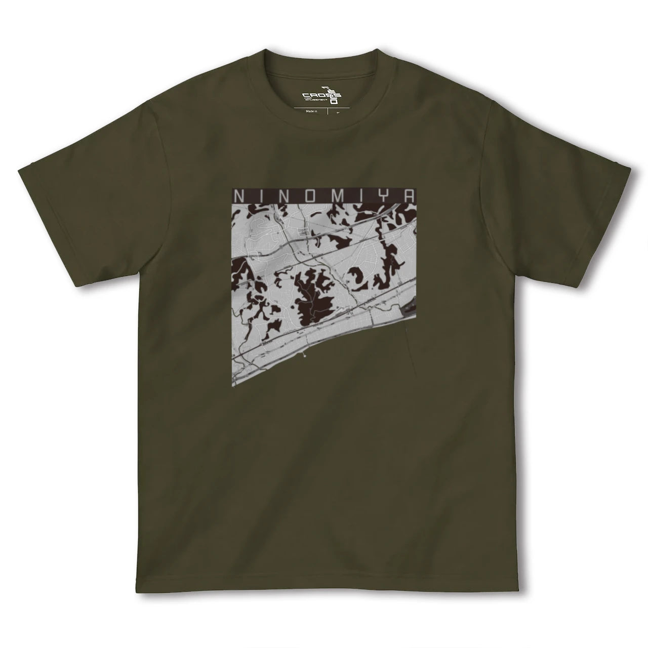 【二宮(神奈川県)】地図柄ヘビーウェイトTシャツ