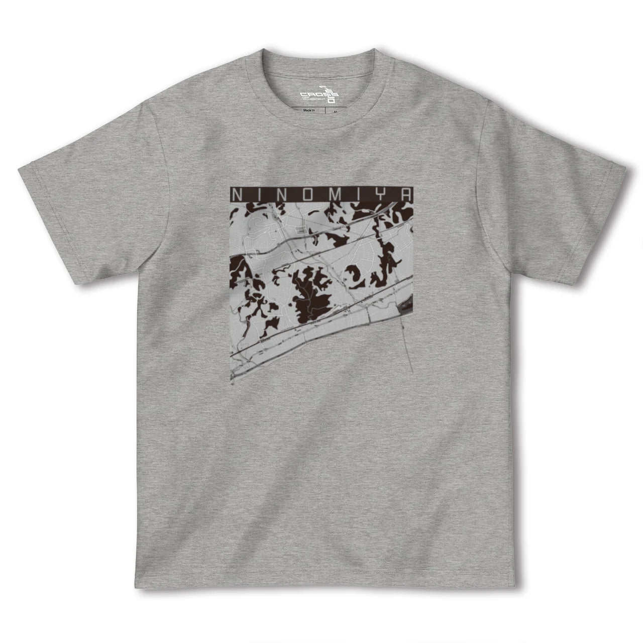 【二宮(神奈川県)】地図柄ヘビーウェイトTシャツ