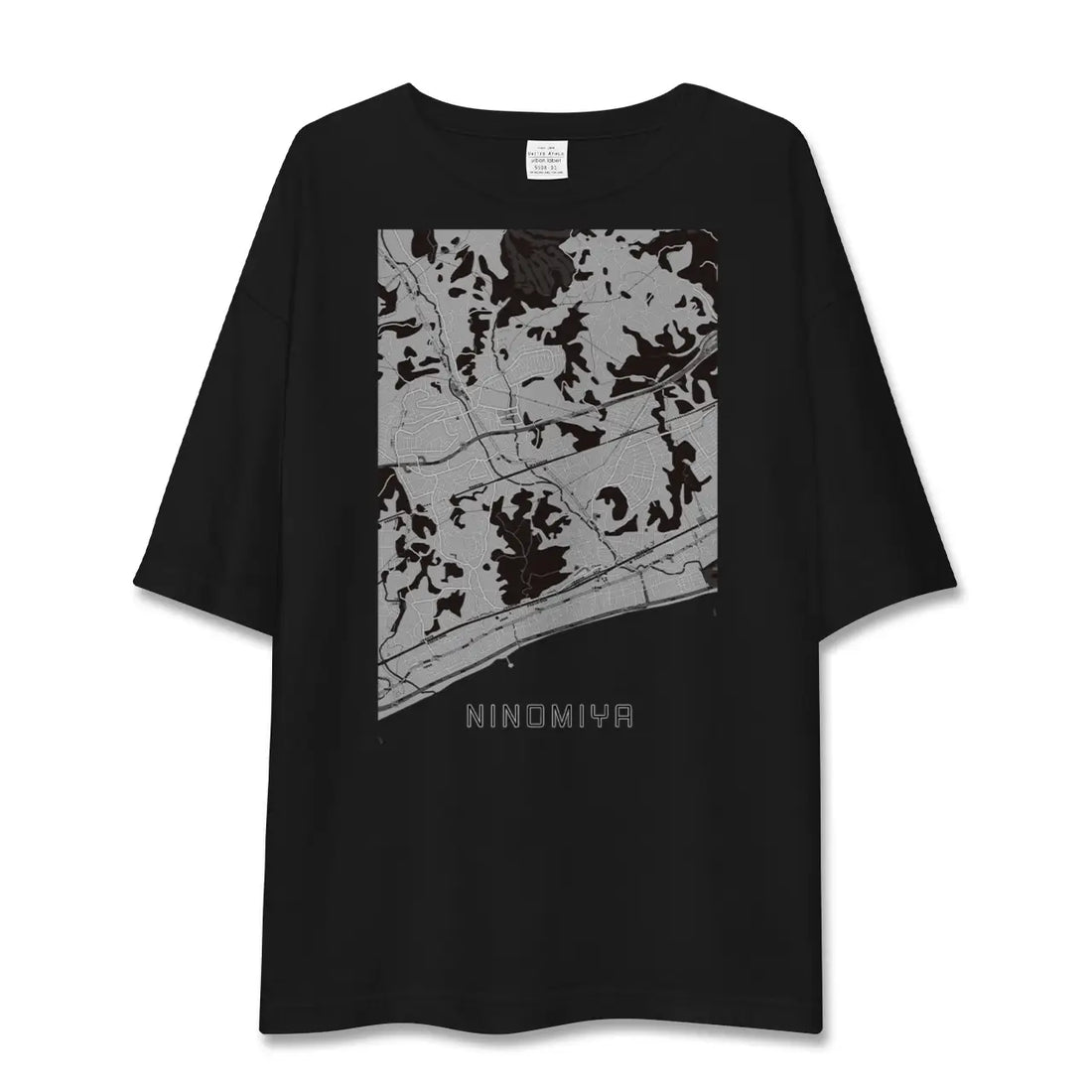 【二宮(神奈川県)】地図柄ビッグシルエットTシャツ