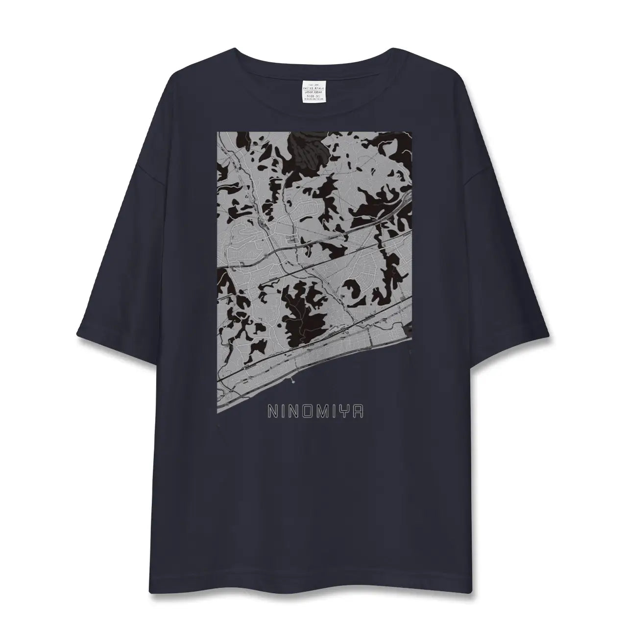 【二宮(神奈川県)】地図柄ビッグシルエットTシャツ
