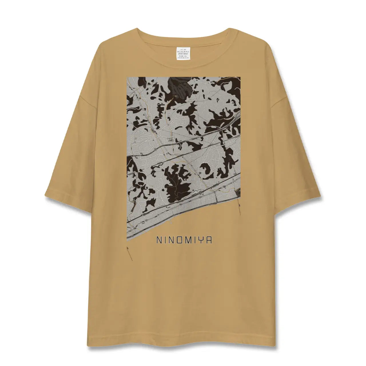 【二宮(神奈川県)】地図柄ビッグシルエットTシャツ