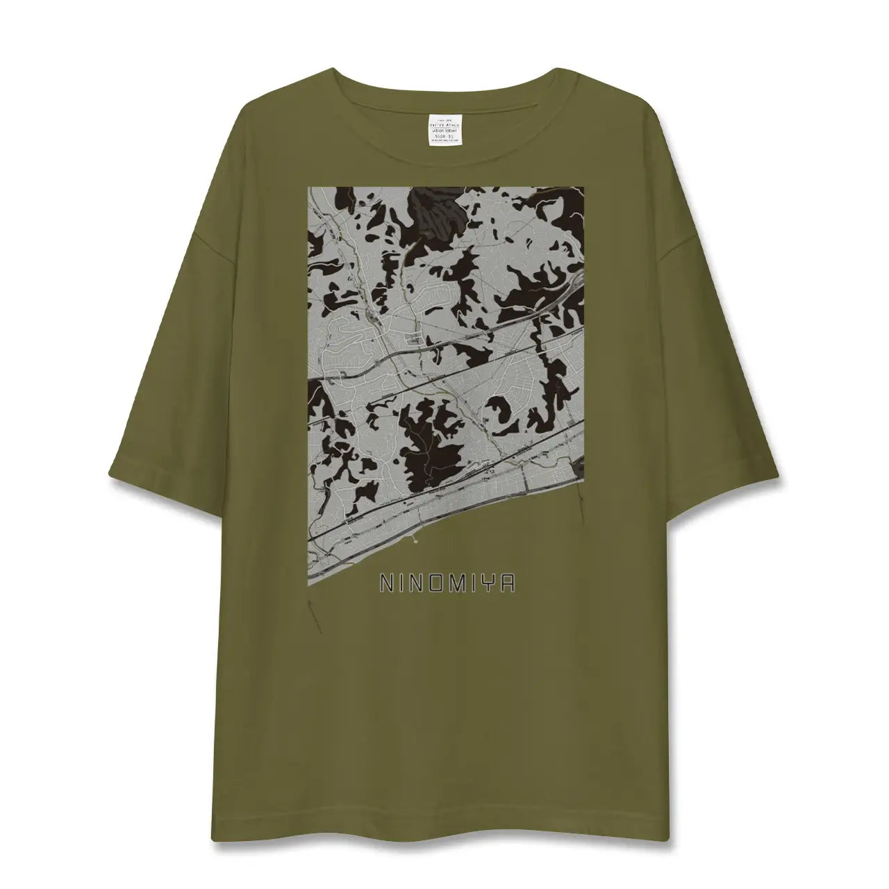 【二宮(神奈川県)】地図柄ビッグシルエットTシャツ