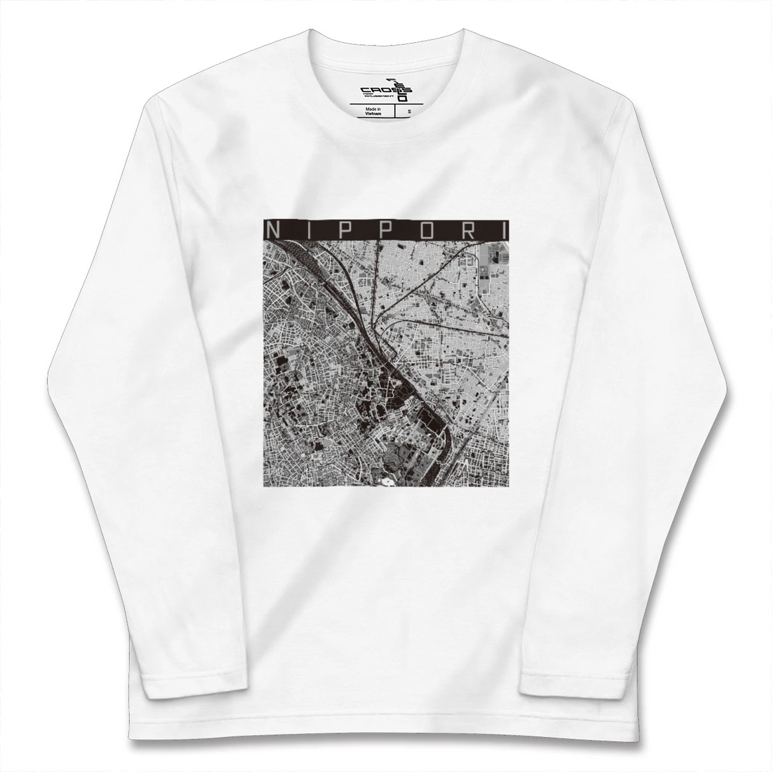 【日暮里(東京都)】地図柄ロングスリーブTシャツ