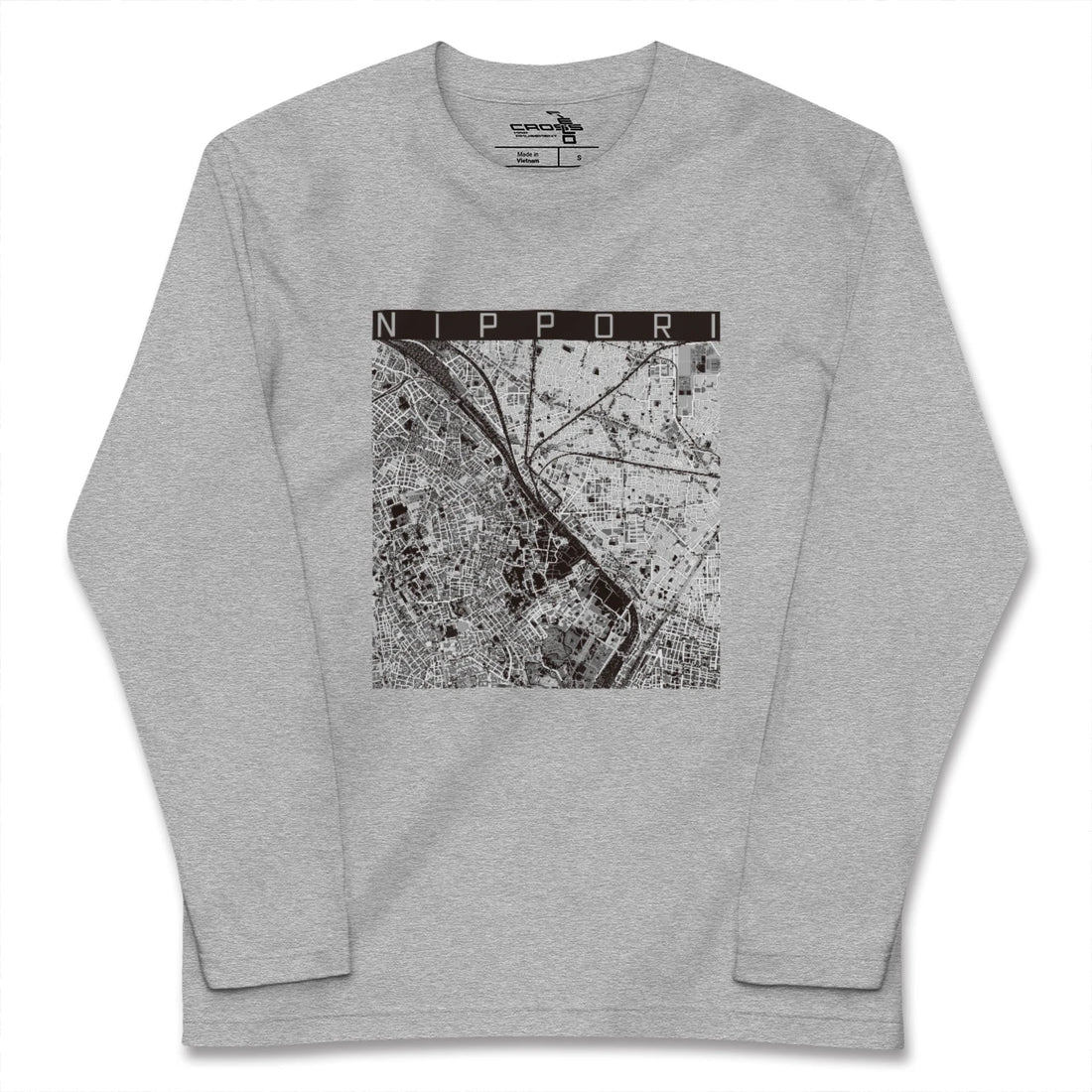 【日暮里(東京都)】地図柄ロングスリーブTシャツ