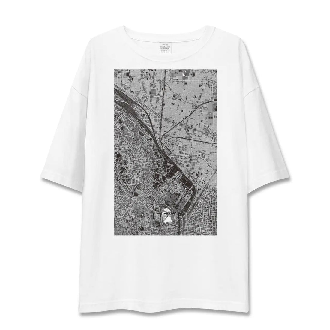 【日暮里(東京都)】地図柄ビッグシルエットTシャツ
