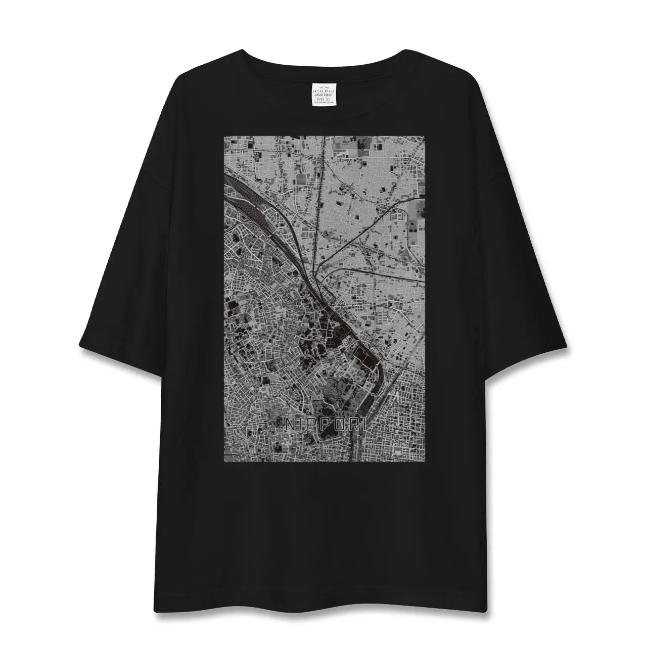 【日暮里(東京都)】地図柄ビッグシルエットTシャツ