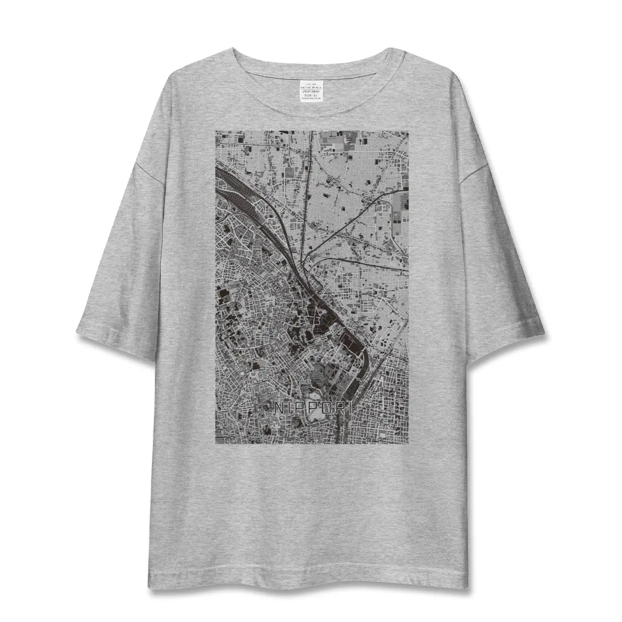 【日暮里(東京都)】地図柄ビッグシルエットTシャツ