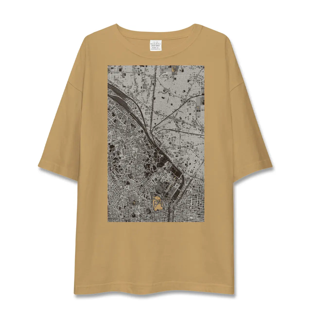 【日暮里(東京都)】地図柄ビッグシルエットTシャツ