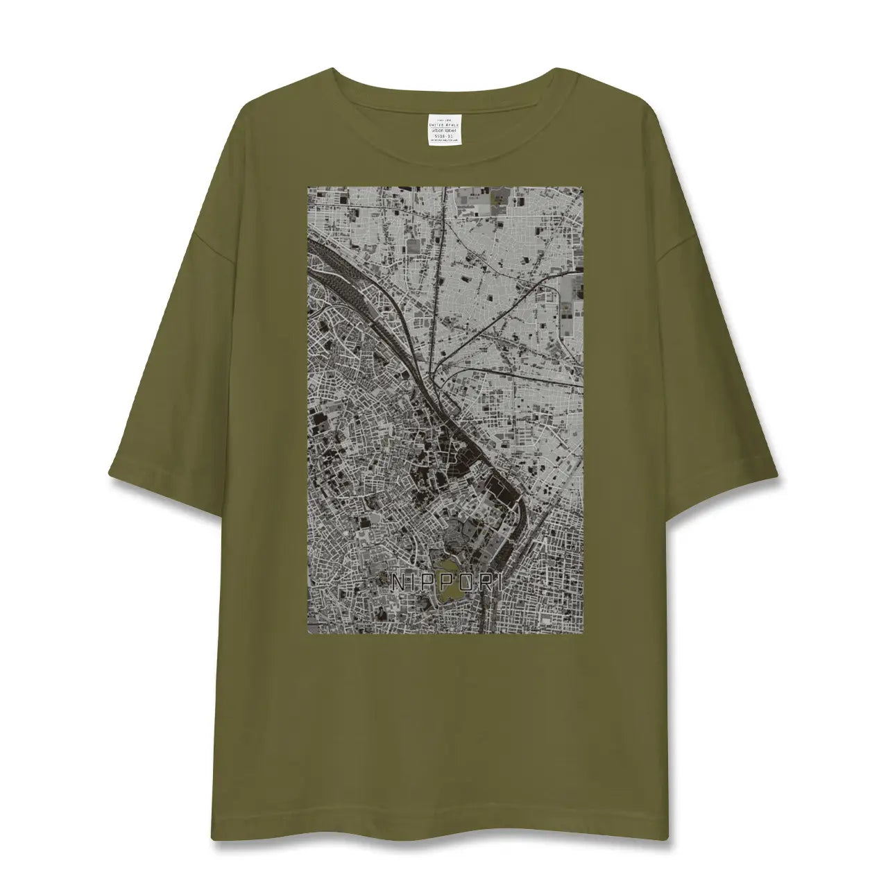【日暮里(東京都)】地図柄ビッグシルエットTシャツ