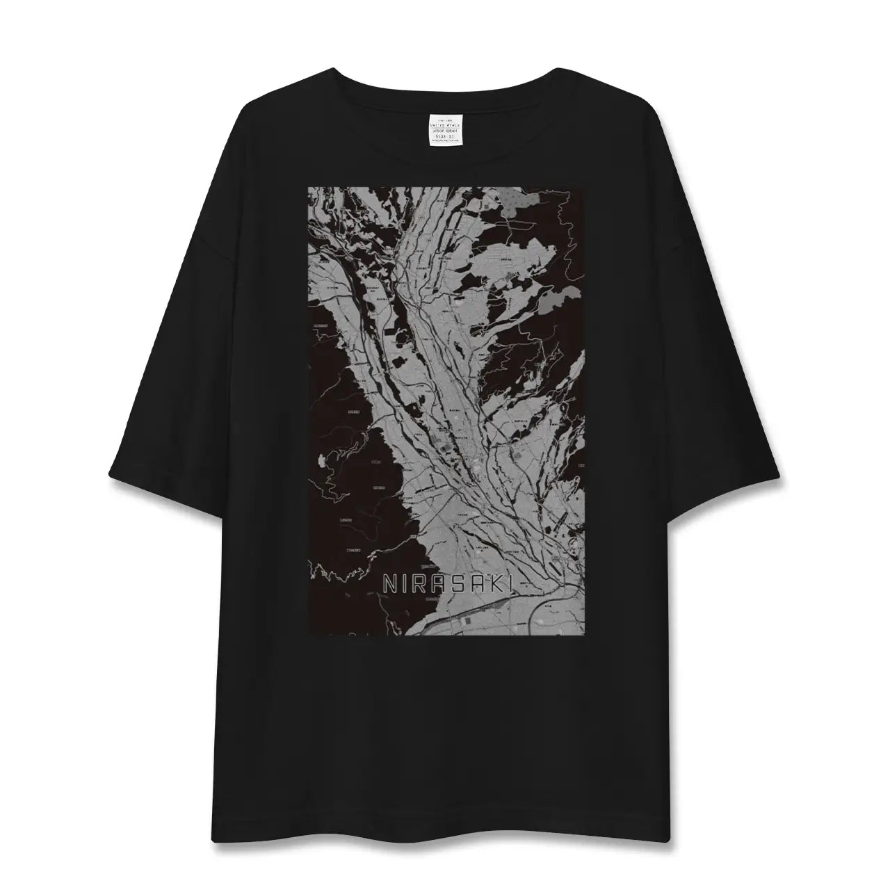 【韮崎(山梨県)】地図柄ビッグシルエットTシャツ