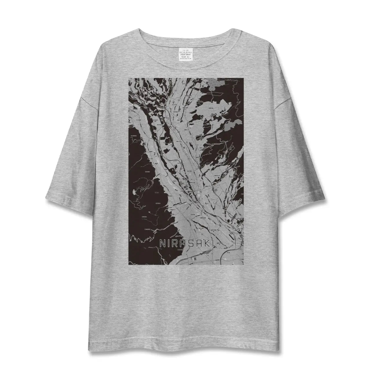 【韮崎(山梨県)】地図柄ビッグシルエットTシャツ