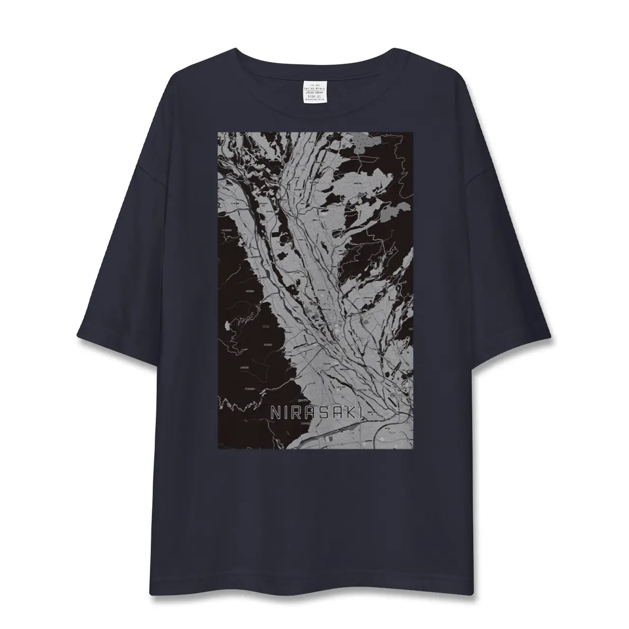 【韮崎(山梨県)】地図柄ビッグシルエットTシャツ