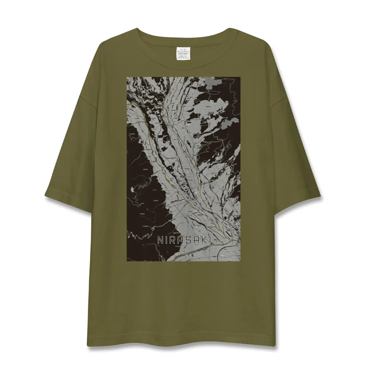 【韮崎(山梨県)】地図柄ビッグシルエットTシャツ