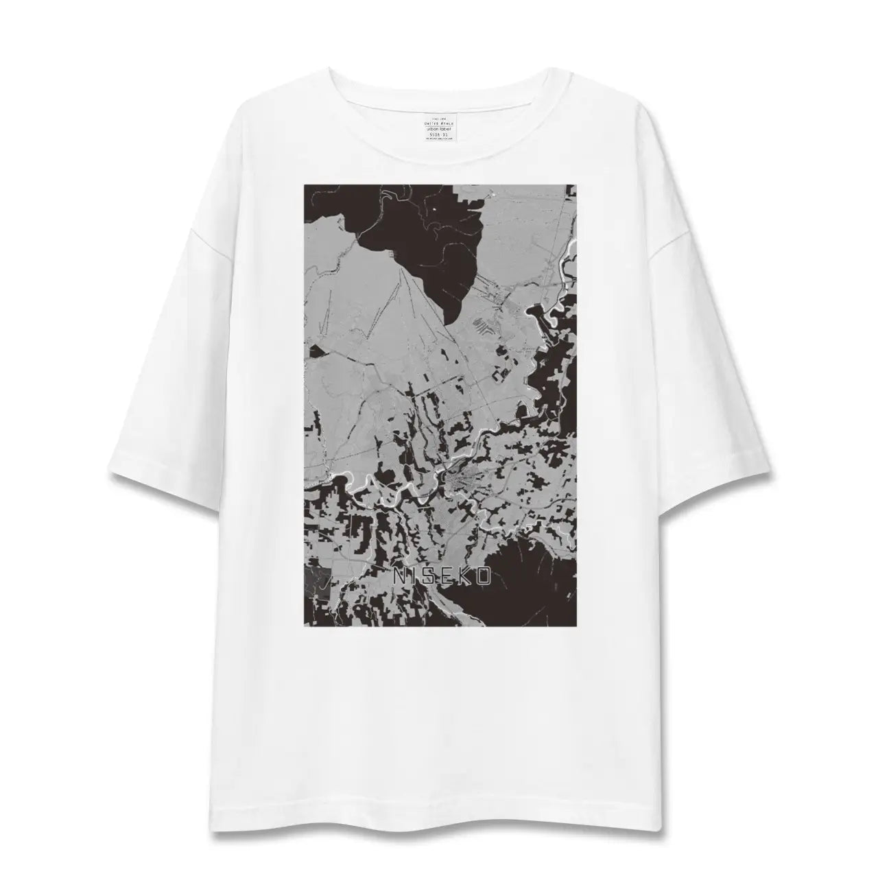 【ニセコ(北海道)】地図柄ビッグシルエットTシャツ