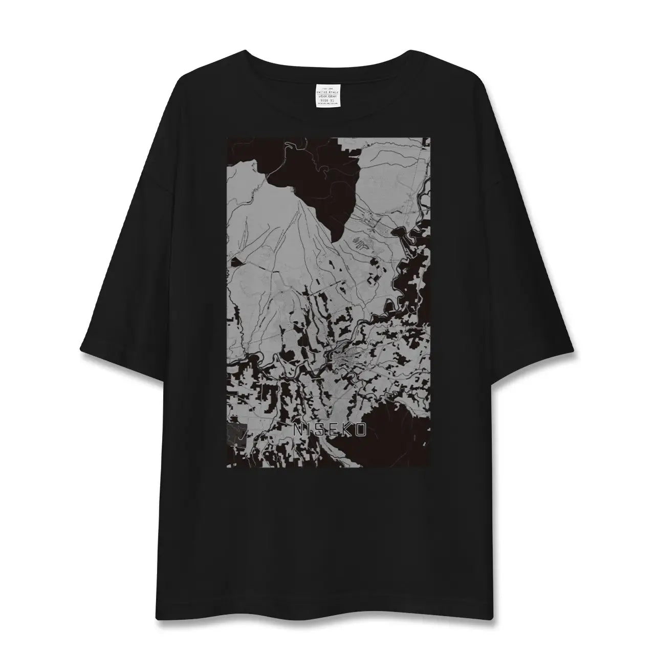 【ニセコ(北海道)】地図柄ビッグシルエットTシャツ