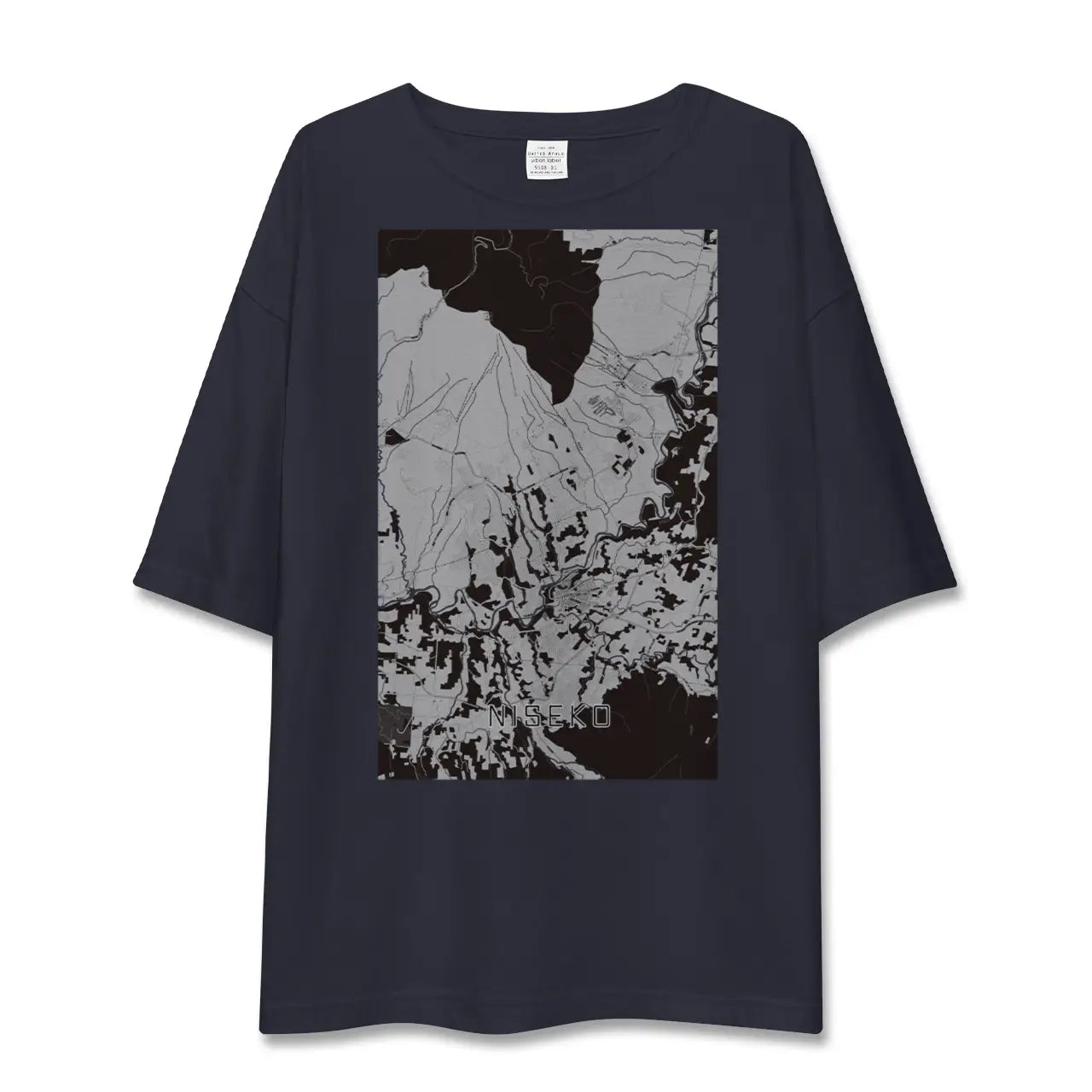 【ニセコ(北海道)】地図柄ビッグシルエットTシャツ