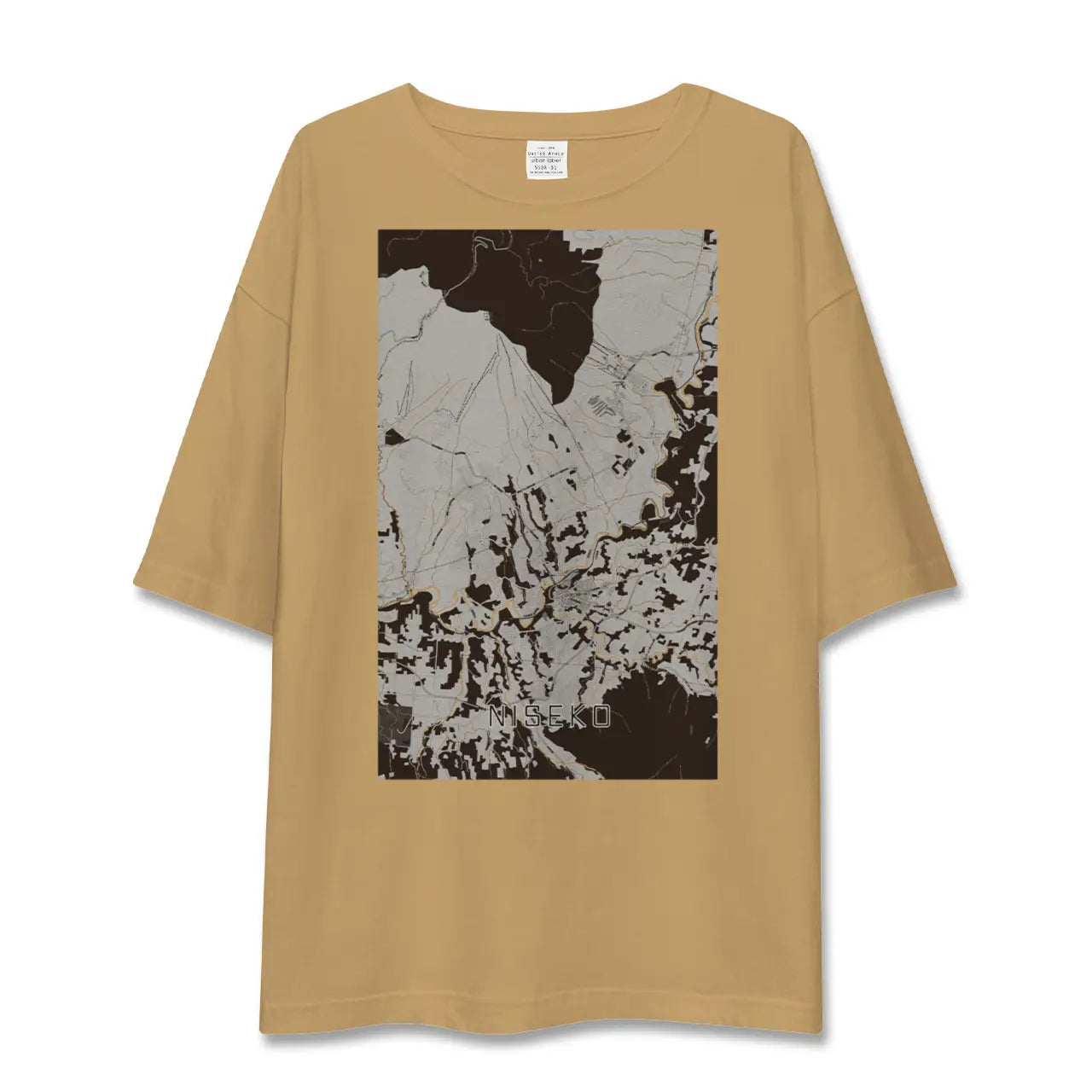 【ニセコ(北海道)】地図柄ビッグシルエットTシャツ