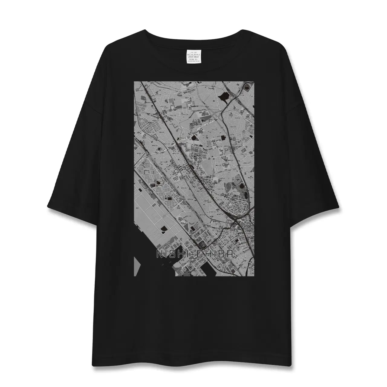 【西千葉(千葉県)】地図柄ビッグシルエットTシャツ